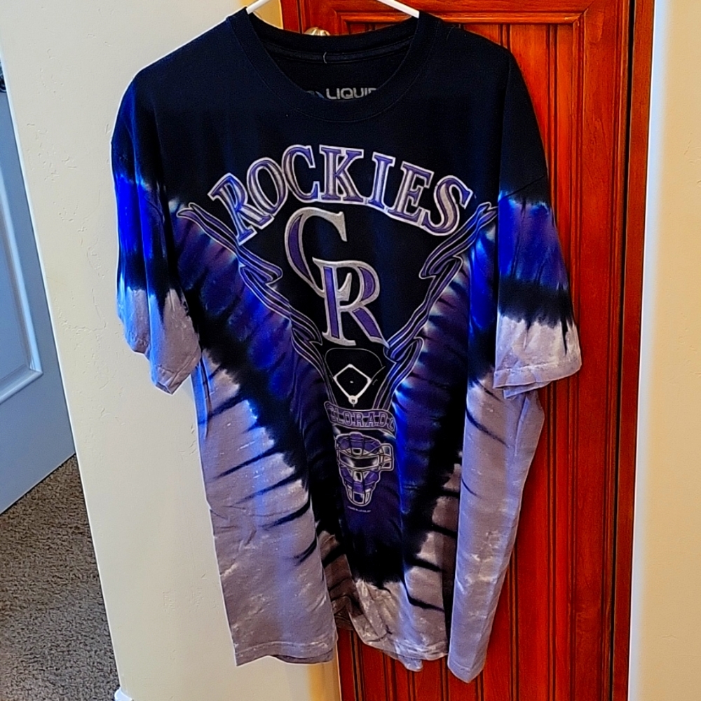 Colorado Rockies tye dyed shirt for men.